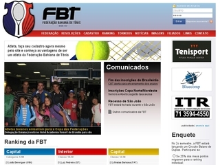 Thumbnail do site Federao Baiana de Tnis