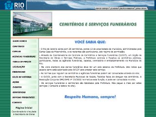 Thumbnail do site Diretoria de Controle de Cemitrios e Servios Funerrios