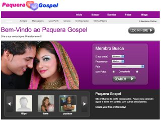 Thumbnail do site Paquera Gospel - Namoros, amizades e relacionamentos evanglicos