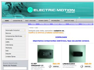Thumbnail do site Electric Motion .com.br