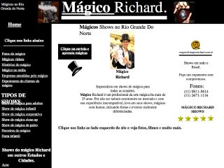 Thumbnail do site Mgico Richard
