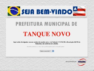 Thumbnail do site Prefeitura Municipal de Tanque Novo