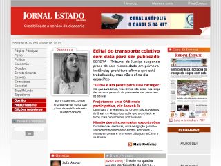 Thumbnail do site Jornal do Estado de Goiás