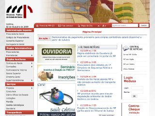 Thumbnail do site Ministério Público do Estado de Goiás