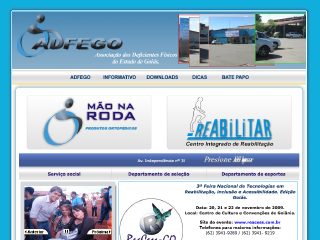 Thumbnail do site ADFEGO - Associação dos Deficientes Físicos do Estado de Goiás