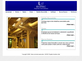 Thumbnail do site EGITEC - Projetos Industriais