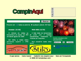 Thumbnail do site CampinAqui - o site de busca de Campina Grande