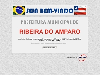 Thumbnail do site Prefeitura Municipal de Ribeira do Amparo
