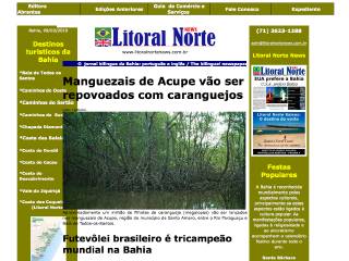 Thumbnail do site Litoral Norte News - o jornal bilingue da Bahia