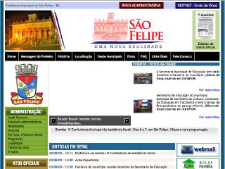 Thumbnail do site Prefeitura Municipal de So Felipe