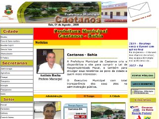 Thumbnail do site Prefeitura Municipal de Caetanos