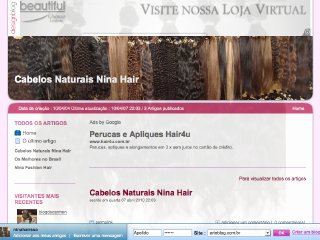 Thumbnail do site Nina Hair Cabelos Naturais