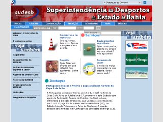 Thumbnail do site SUDESB - Superintendência dos Desportos do Estado da Bahia