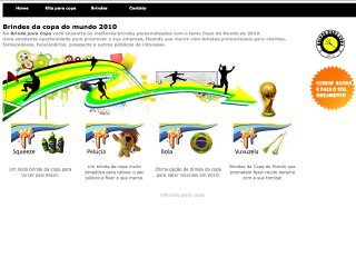 Thumbnail do site Brindes para Copa do Mundo 2010
