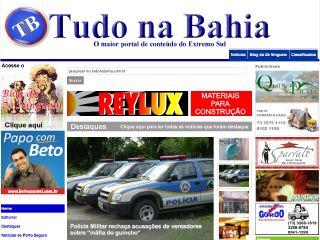 Thumbnail do site Tudo na Bahia