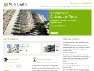 Thumbnail do site W & Laghe Empreendimentos Imobilirios