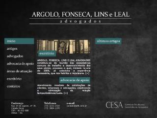 Thumbnail do site Argolo, Fonseca, Lins e Leal Advogados