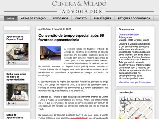 Thumbnail do site Oliveira & Melado Advogados