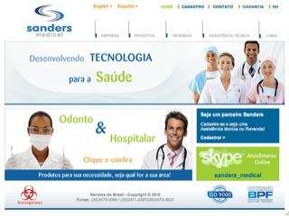 Thumbnail do site Sanders - Equipamentos Odontolgicos e Hospitalares