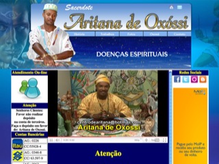 Thumbnail do site Pai de Santo Aritana de Oxssi