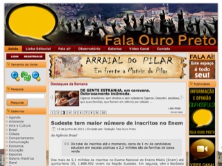 Thumbnail do site Fala Ouro Preto