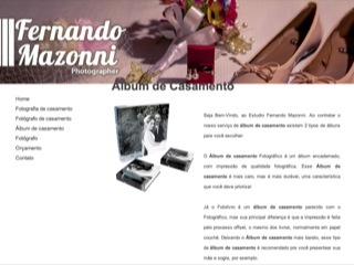 Thumbnail do site Fernando Mazonni - lbum para casamento