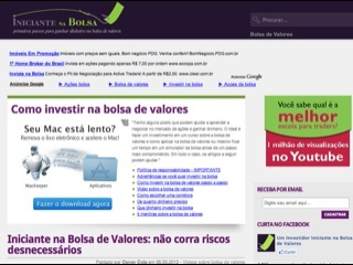 Thumbnail do site Bolsa de Valores