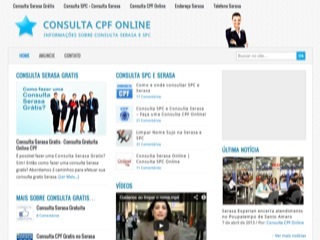 Thumbnail do site Consulta CPF Online - Consulta SPC / Serasa
