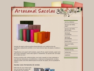 Thumbnail do site Artesanal Sacolas