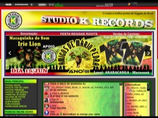 Thumbnail do site Studio k Records - Portal de Reggae