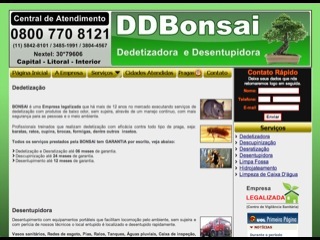 Thumbnail do site DD Bonsai - Dedetizadora e Desentupidora