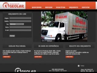 Thumbnail do site Geolar - Empresa de Mudanas