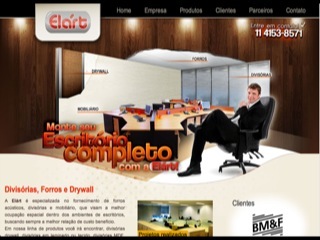 Thumbnail do site Elrt - Divisrias, Forros e Drywall