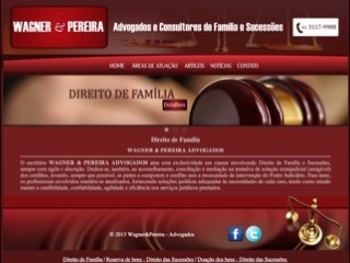 Thumbnail do site Wagner & Pereira Advogados
