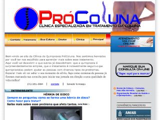 Thumbnail do site Clinica de Quiropraxia ProColuna -  Salvador