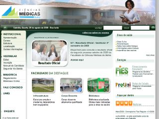 Thumbnail do site Faculdade de Cincias Mdicas - Cabrlia