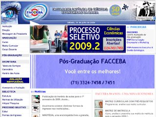 Thumbnail do site FACCEBA - Faculdade Catlica de Cincias Econmicas da Bahia