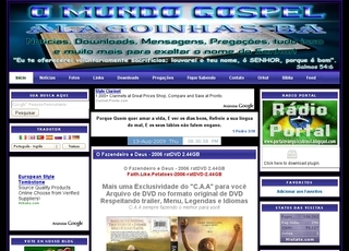 Thumbnail do site O Mundo Gospel