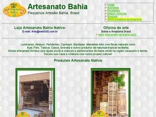 Thumbnail do site Artesanato Nativo da Bahia