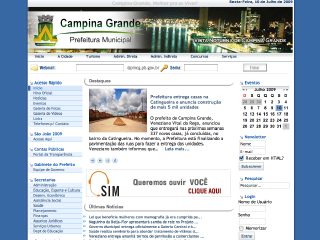 Thumbnail do site Prefeitura Municipal de Campina Grande