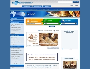 Thumbnail do site SEBRAE Paraba