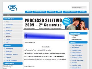 Thumbnail do site Faculdades ASPER - Associao Paraibana de Ensino Renovado