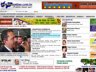 Thumbnail do site Paraíba Online - A Notícia Começa Aqui!