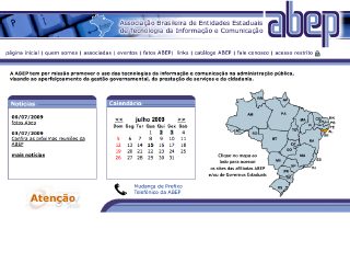 Thumbnail do site ABEP - Associação Brasileira de Empresas Estaduais de Processamento de Dados