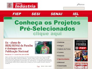 Thumbnail do site Federao das Indstrias do Estado da Paraba - FIEP