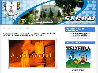 Thumbnail do site Secretaria de Comunicao de Teixeira-PB