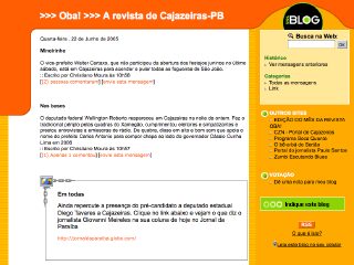 Thumbnail do site Oba! >>> A revista de Cajazeiras