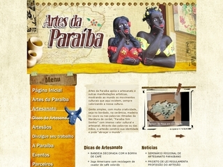 Thumbnail do site Artes da Paraiba