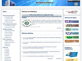 Thumbnail do site Ministério Público do Estado de Rondônia