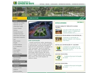 Thumbnail do site Prefeitura Municipal de Espigo d